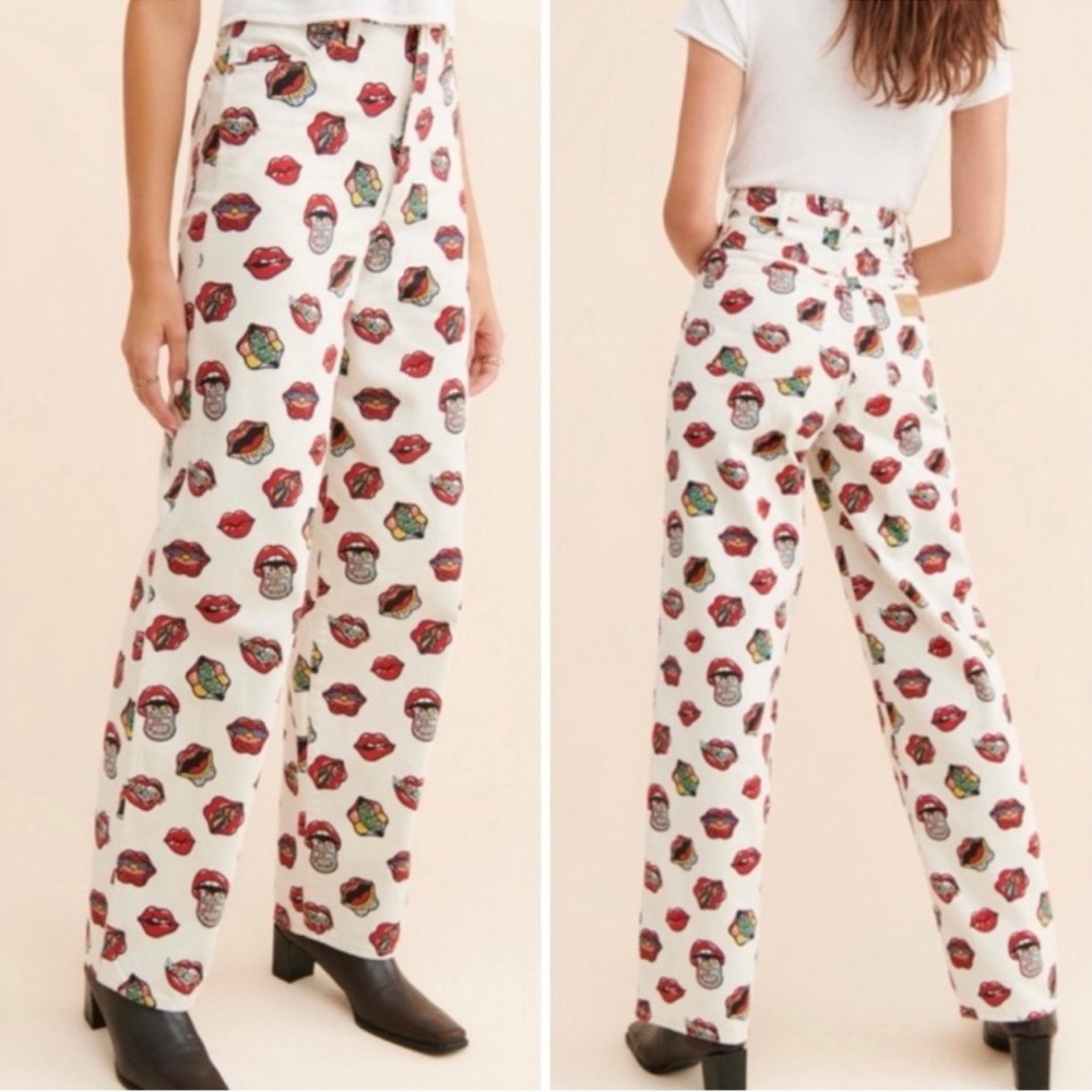 NWT WRANGLER 'READ MY LIPS' JEANS BARREL 652 HIGH RISE BARREL (31 x 31)